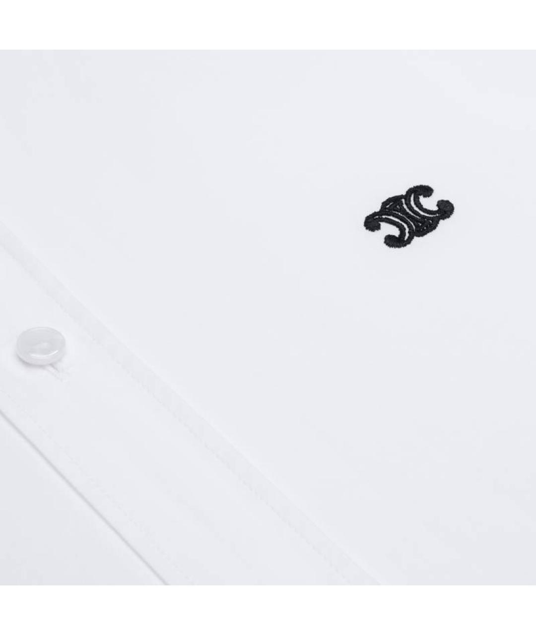 CELINE Белая хлопковая классическая рубашка, фото 7