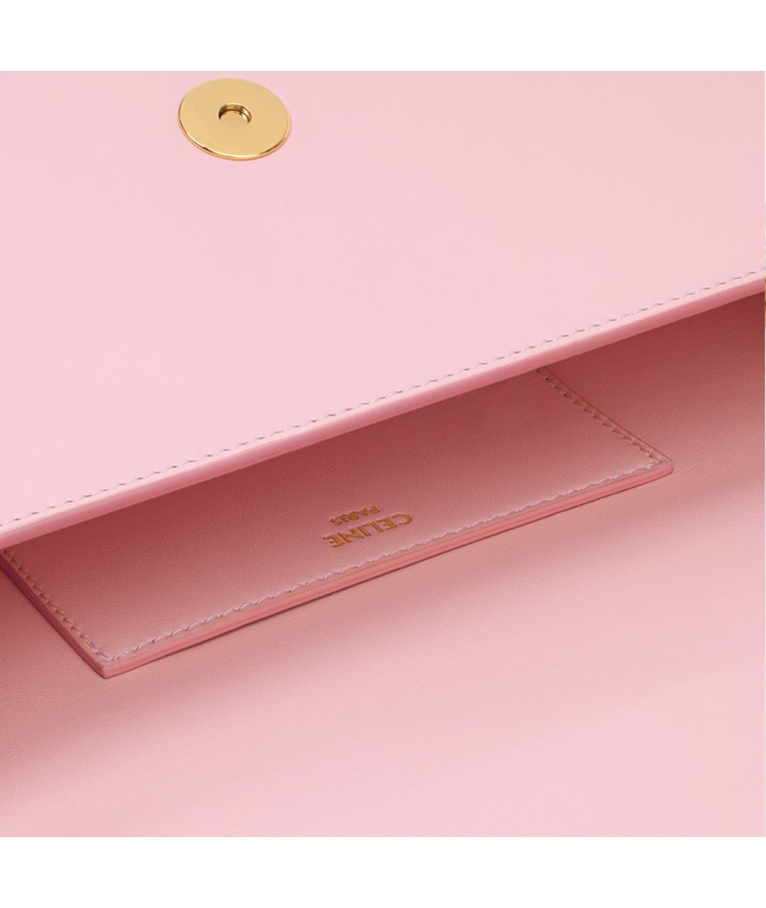 CELINE Розовая кожаная сумка через плечо, фото 4