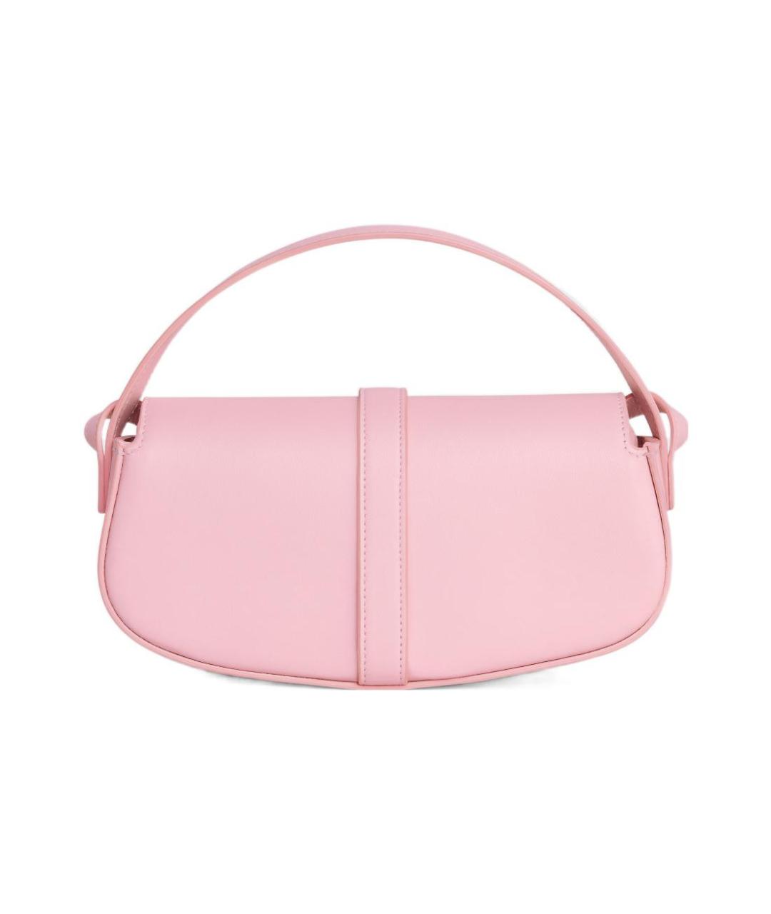 CELINE Розовая кожаная сумка через плечо, фото 3