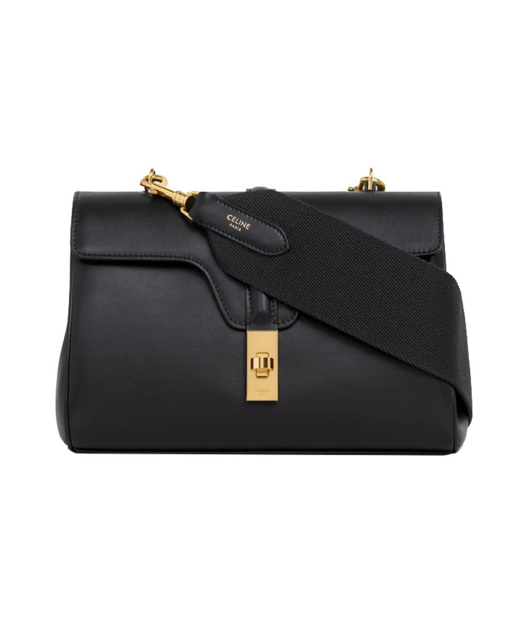 CELINE Черная кожаная сумка через плечо, фото 1