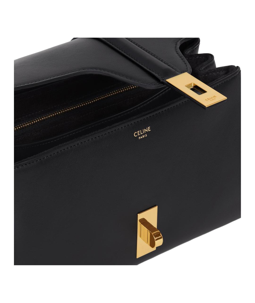 CELINE Черная кожаная сумка через плечо, фото 4