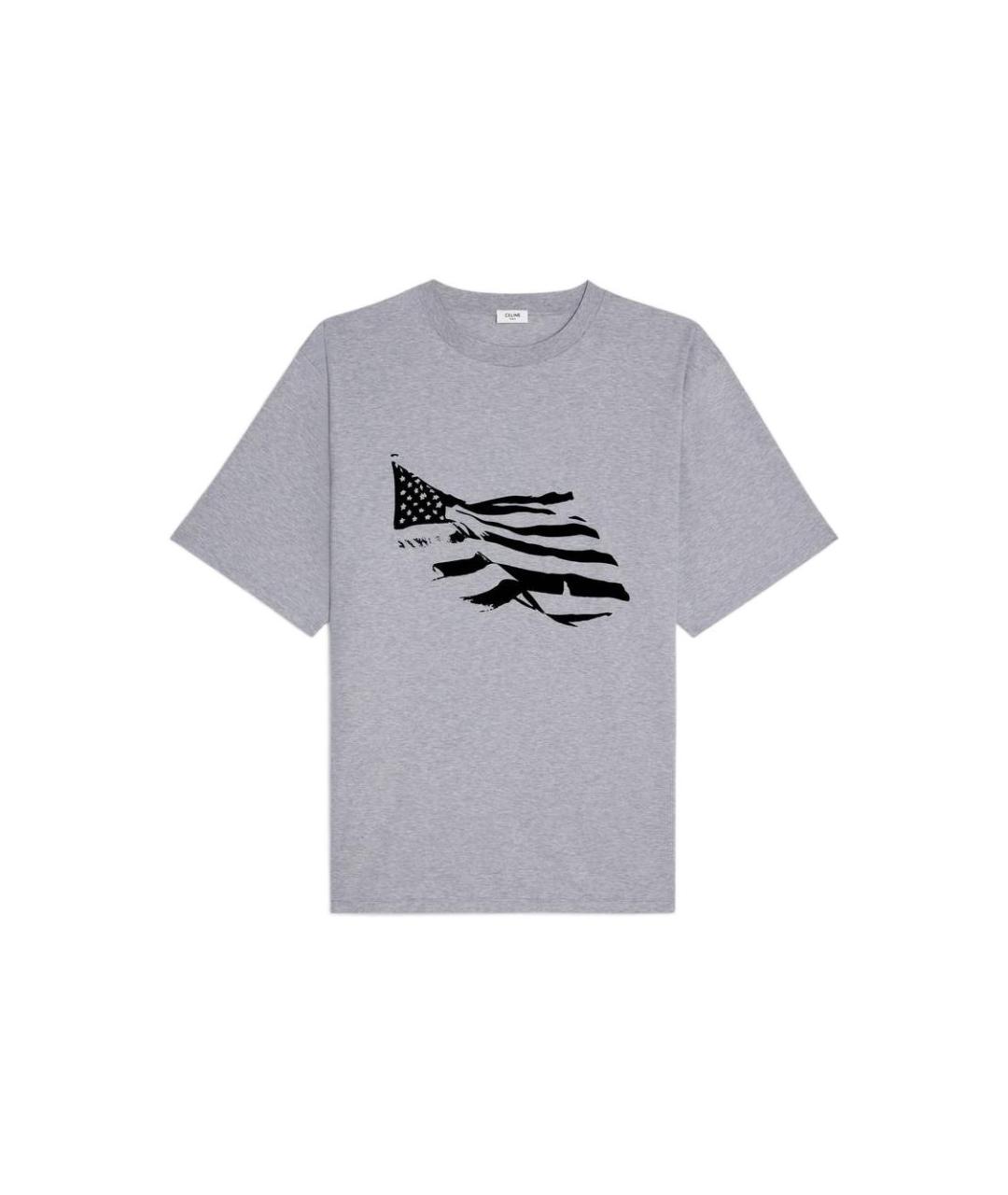 CELINE Серая хлопковая футболка, фото 1