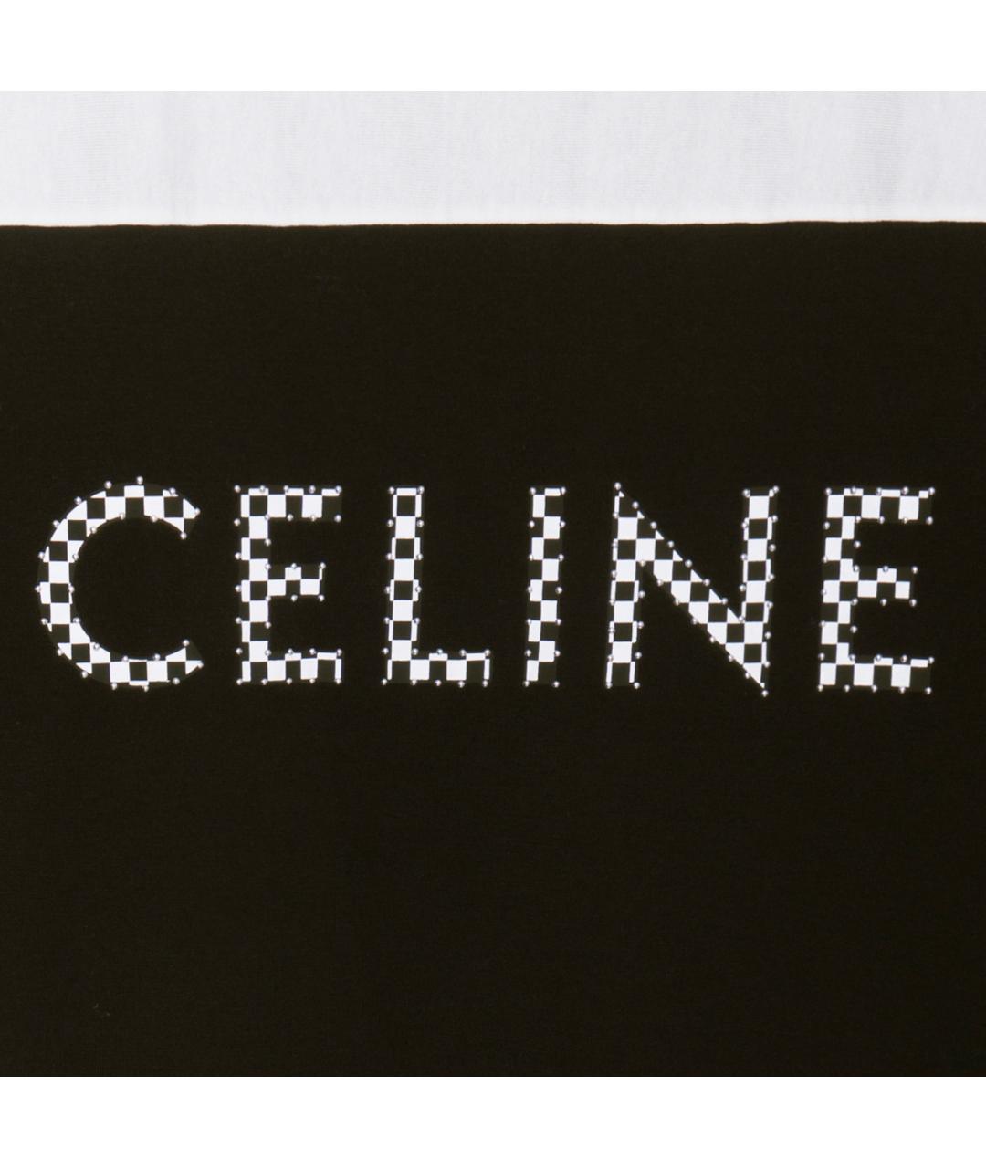 CELINE Черная хлопковая футболка, фото 6