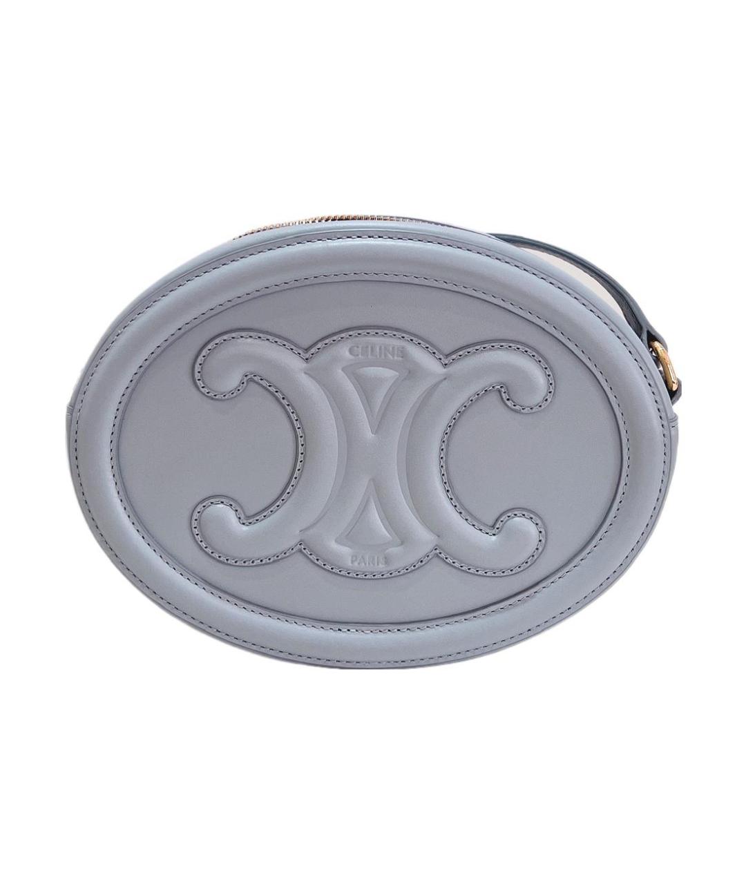 CELINE Голубая кожаная сумка через плечо, фото 1