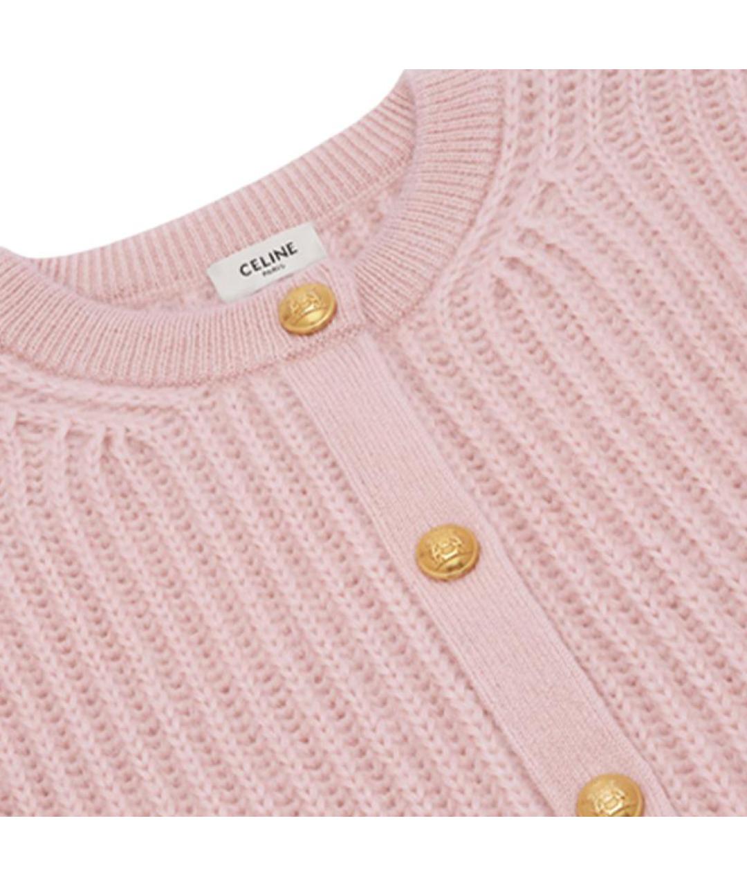 CELINE Розовый кардиган, фото 3
