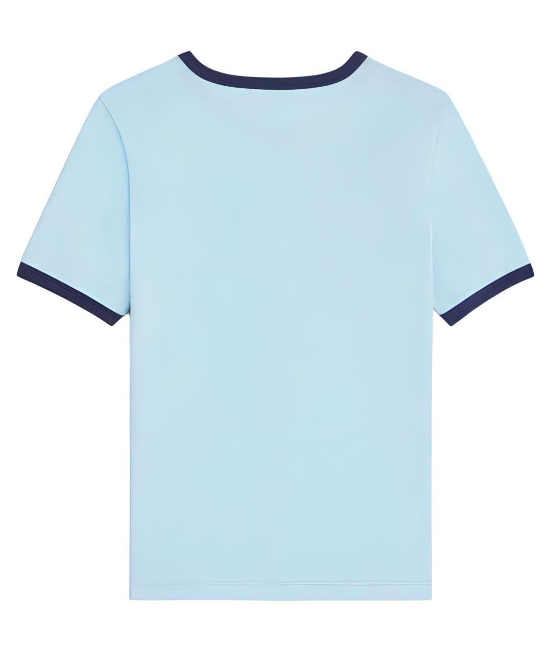 CELINE Голубая хлопковая футболка, фото 2