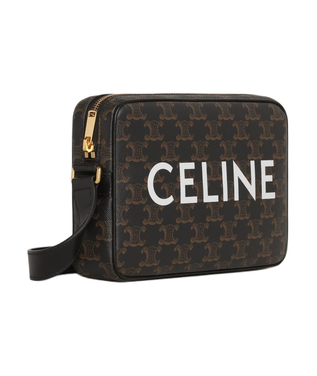 CELINE Коричневая сумка на плечо, фото 3