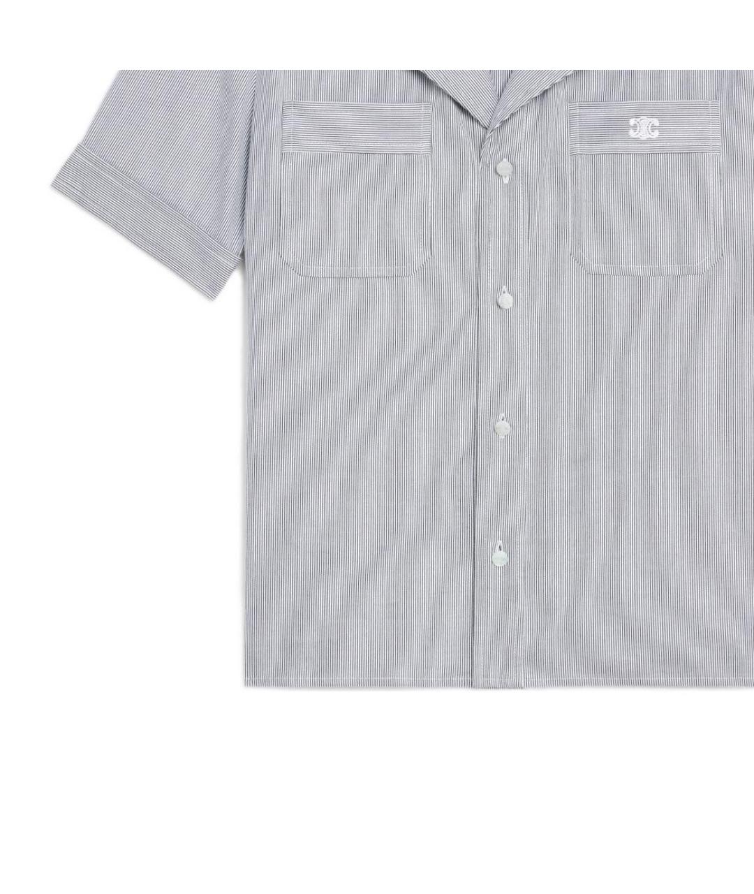 CELINE Серая хлопковая рубашка, фото 5