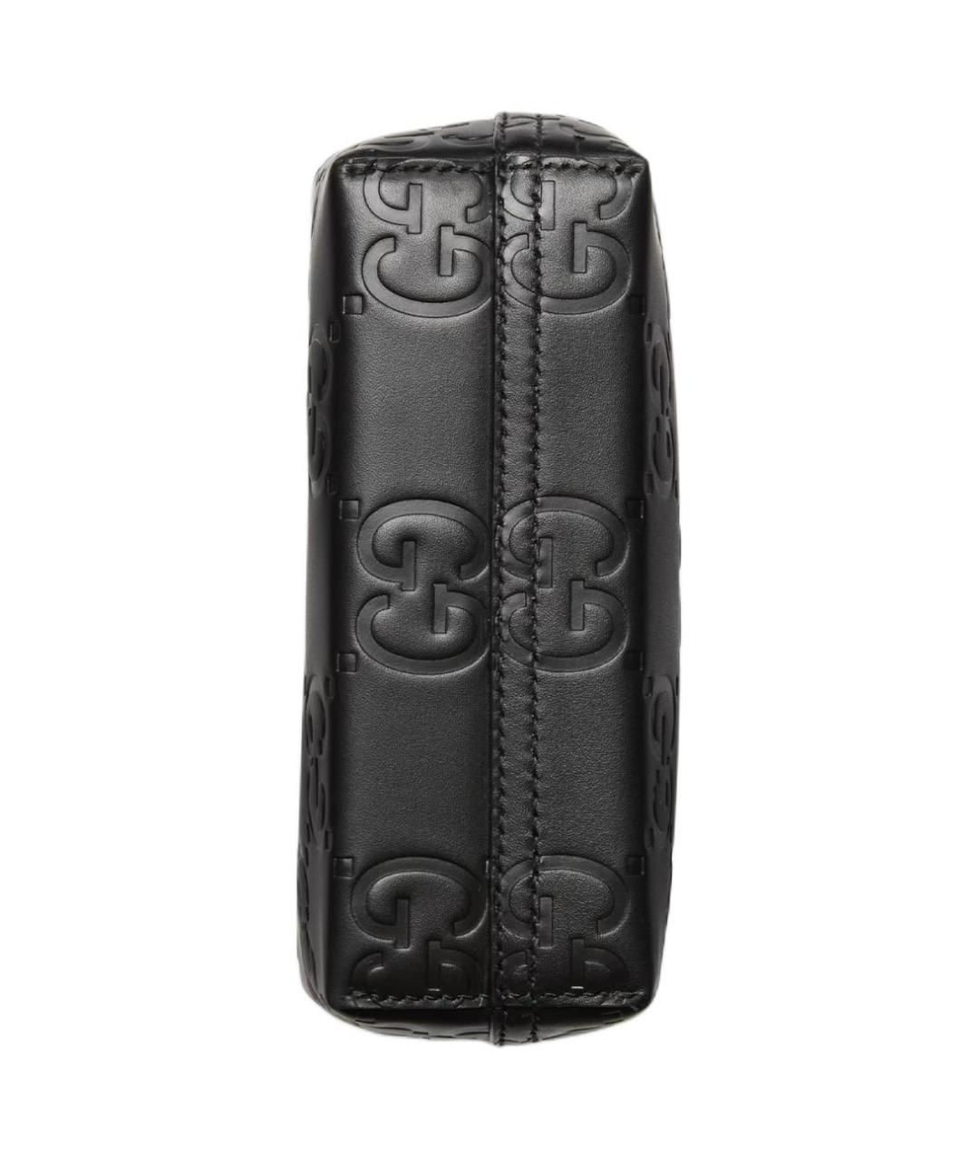 GUCCI Черная кожаная сумка через плечо, фото 5