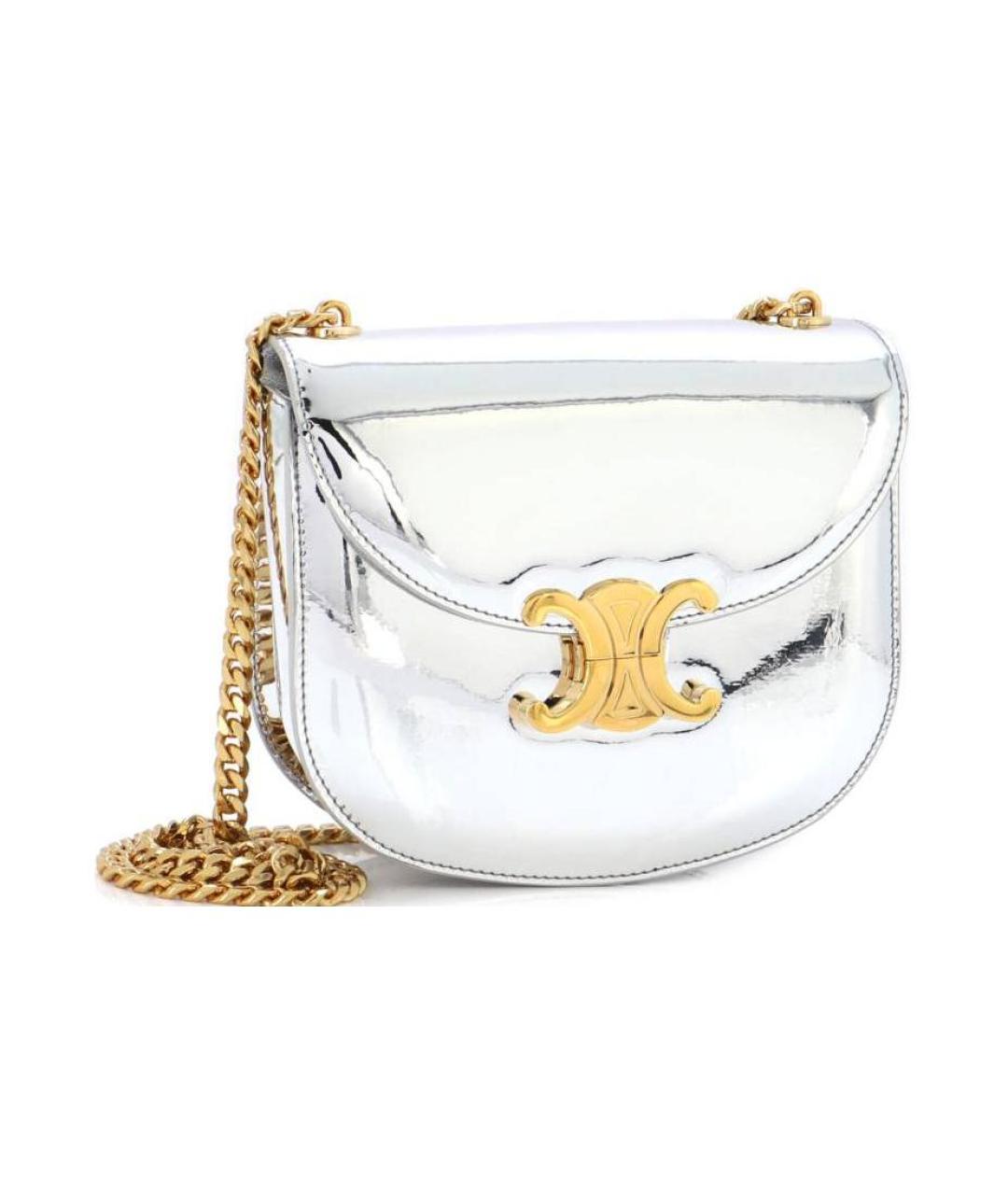 CELINE Серебряная сумка через плечо, фото 2