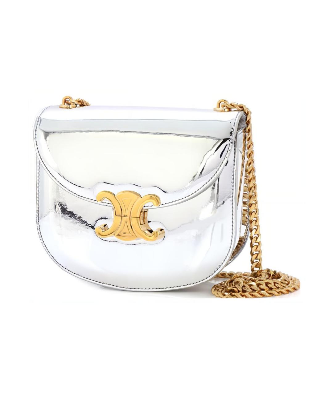 CELINE Серебряная сумка через плечо, фото 3