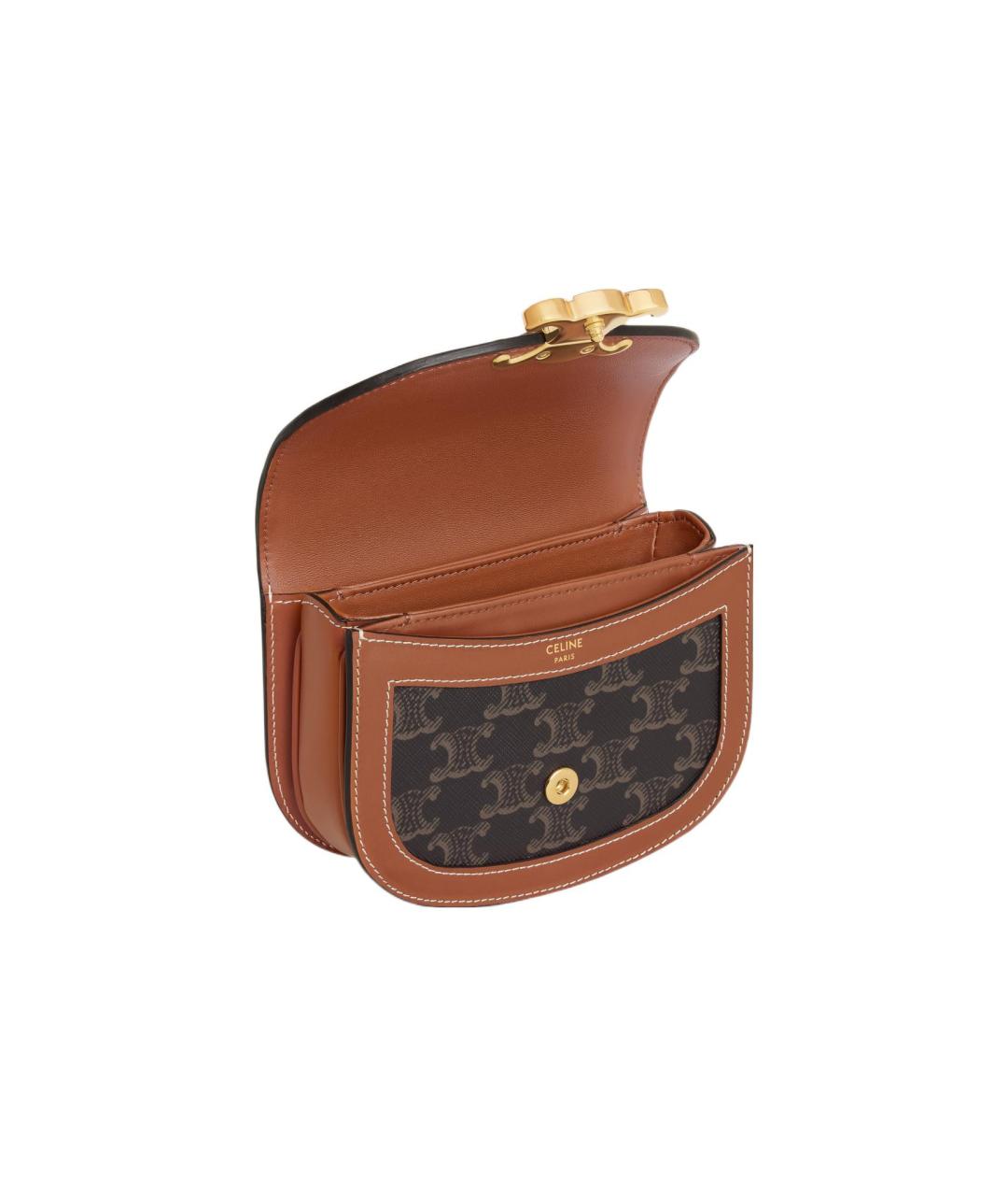 CELINE Коричневая сумка через плечо, фото 3