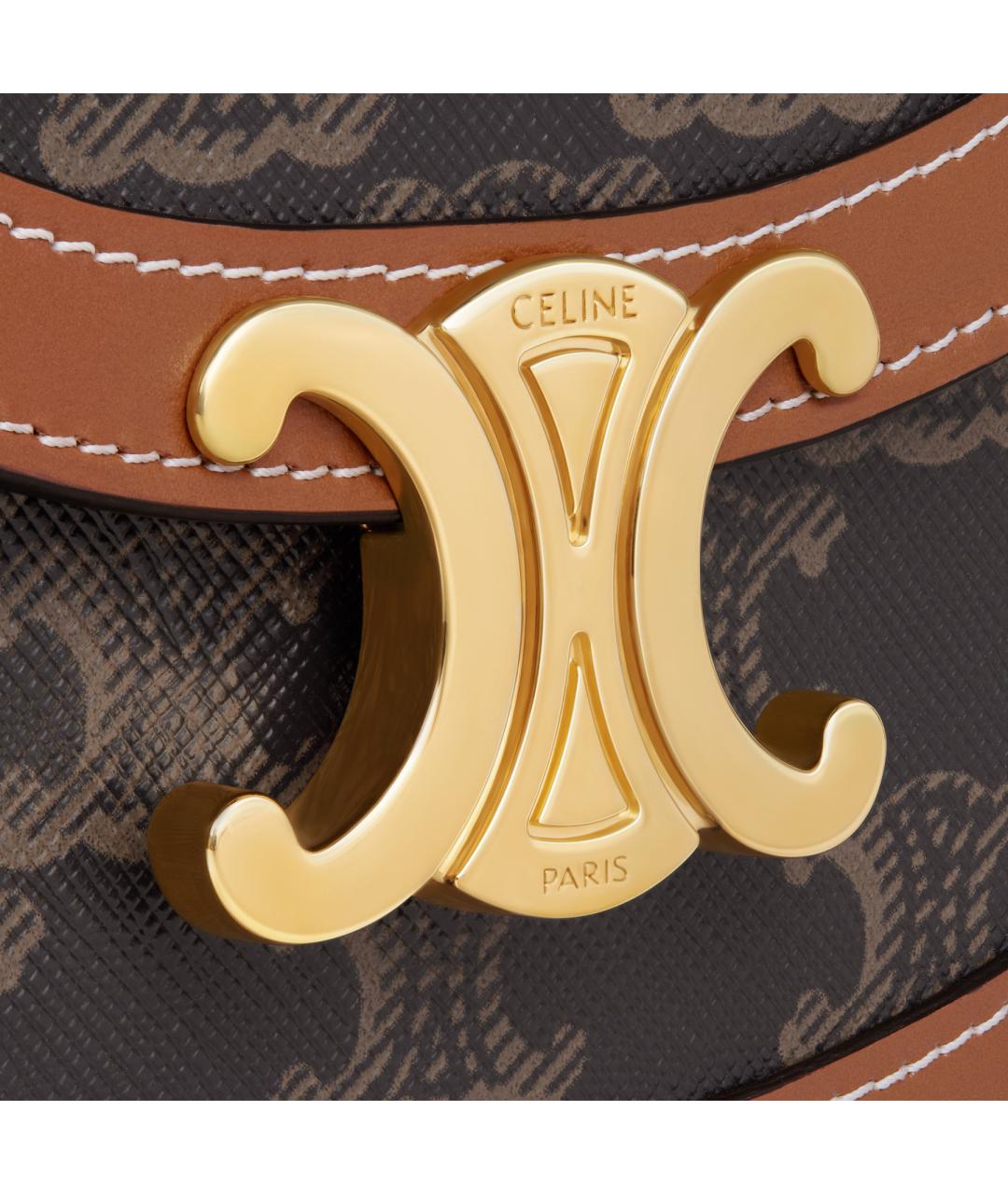 CELINE Коричневая сумка через плечо, фото 5