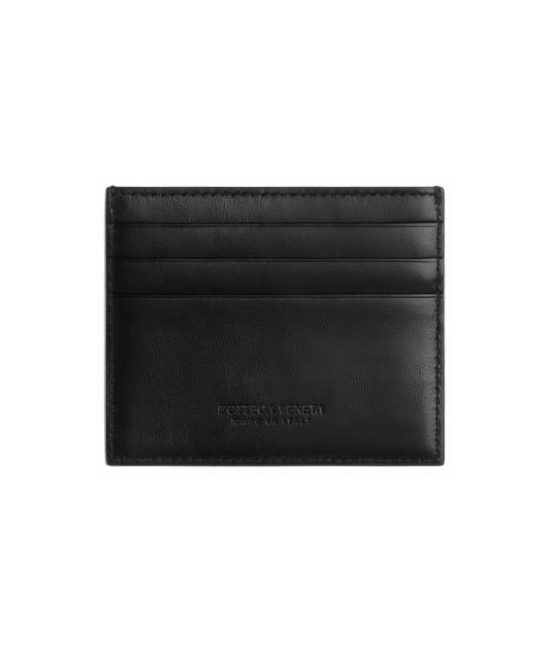 BOTTEGA VENETA Черный кожаный кардхолдер, фото 3