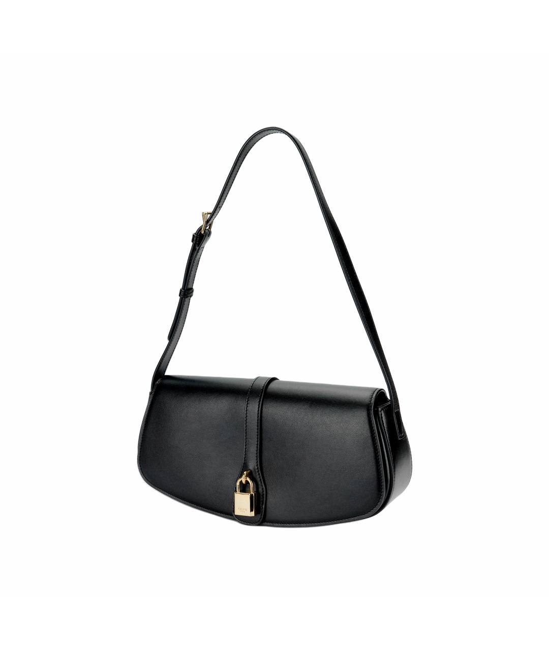 CELINE Черная кожаная сумка через плечо, фото 2