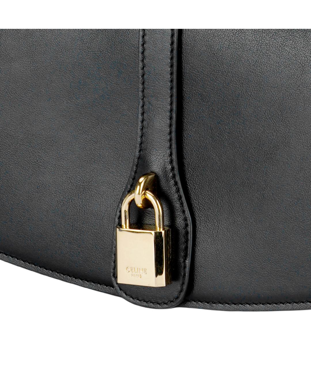 CELINE Черная кожаная сумка через плечо, фото 5