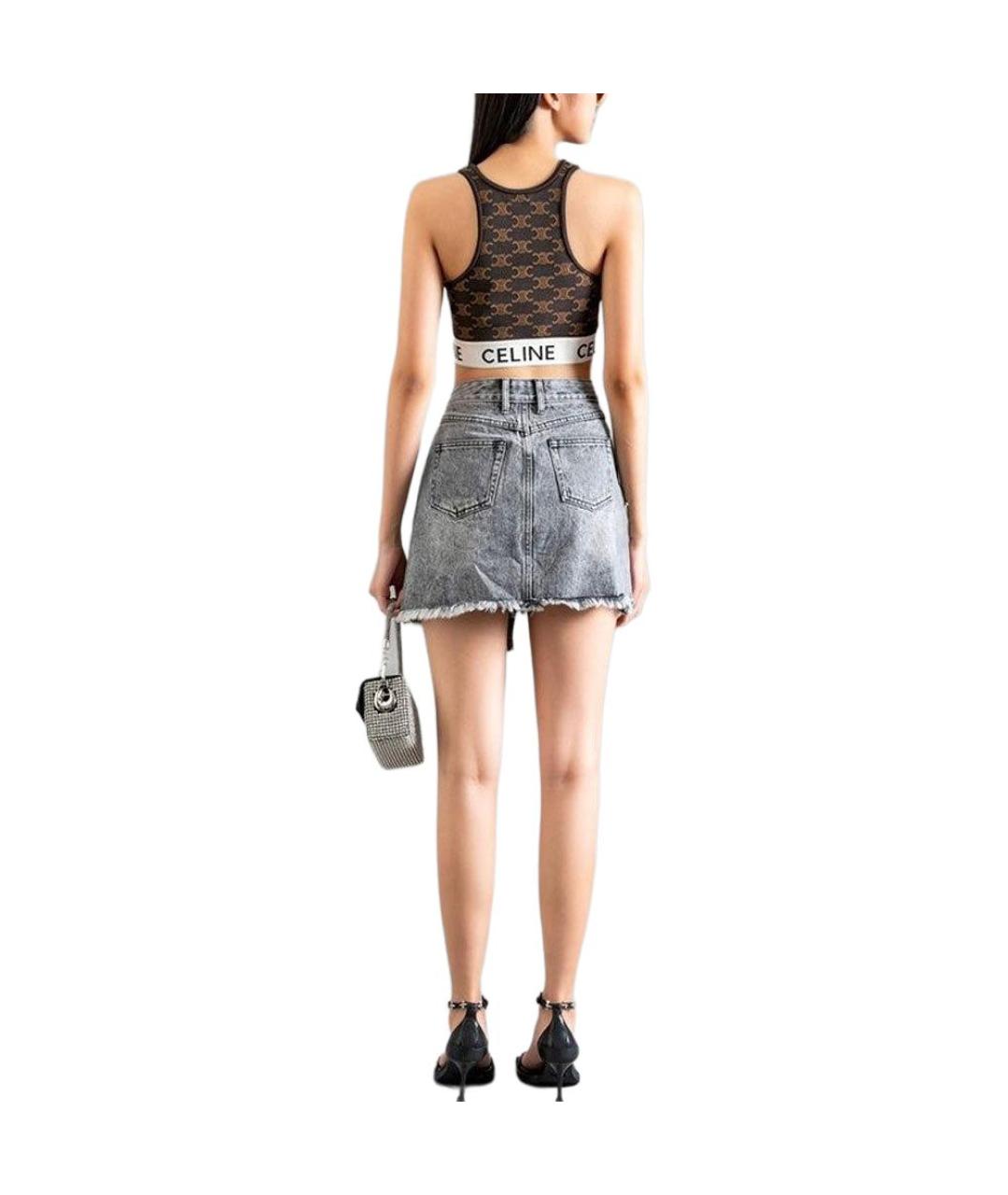 CELINE Мульти шелковая майка, фото 4