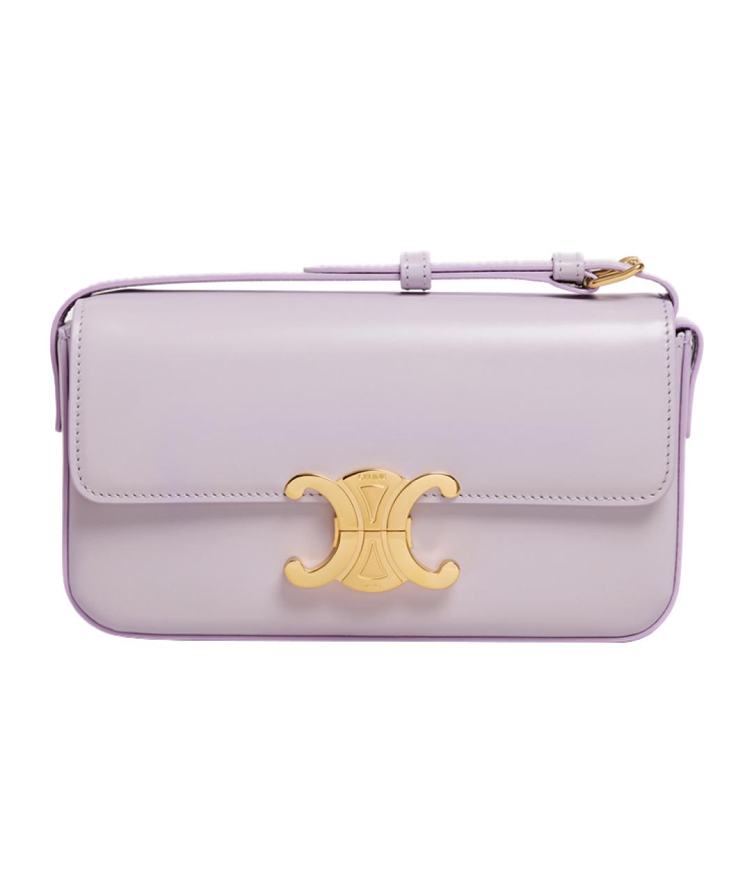 CELINE Фиолетовая кожаная сумка через плечо, фото 1