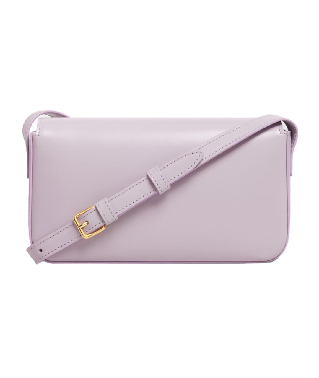 CELINE Фиолетовая кожаная сумка через плечо, фото 3