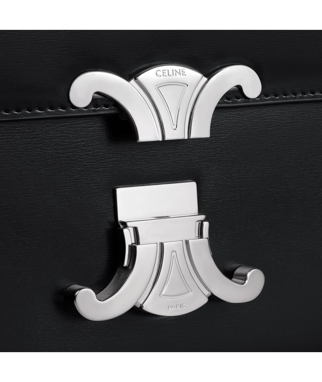 CELINE Черная кожаная сумка через плечо, фото 5