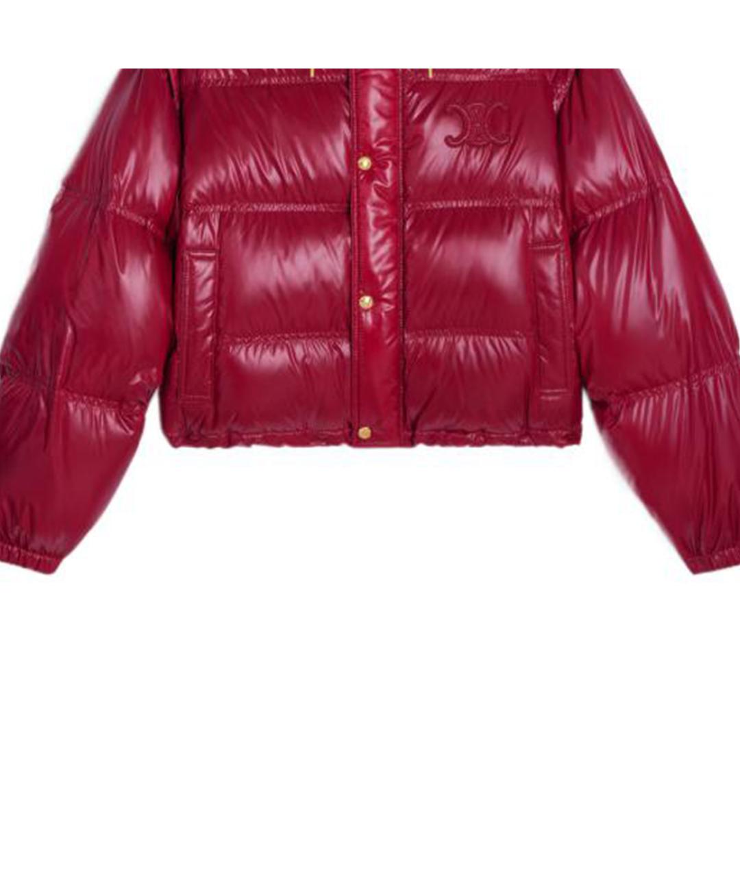 CELINE Красный полиамидовый пуховик, фото 5