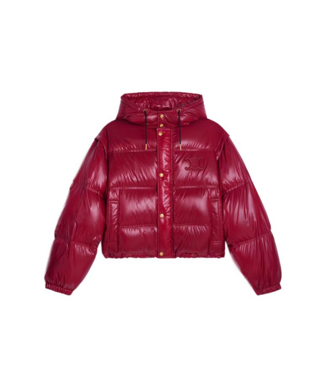 CELINE Красный полиамидовый пуховик, фото 1