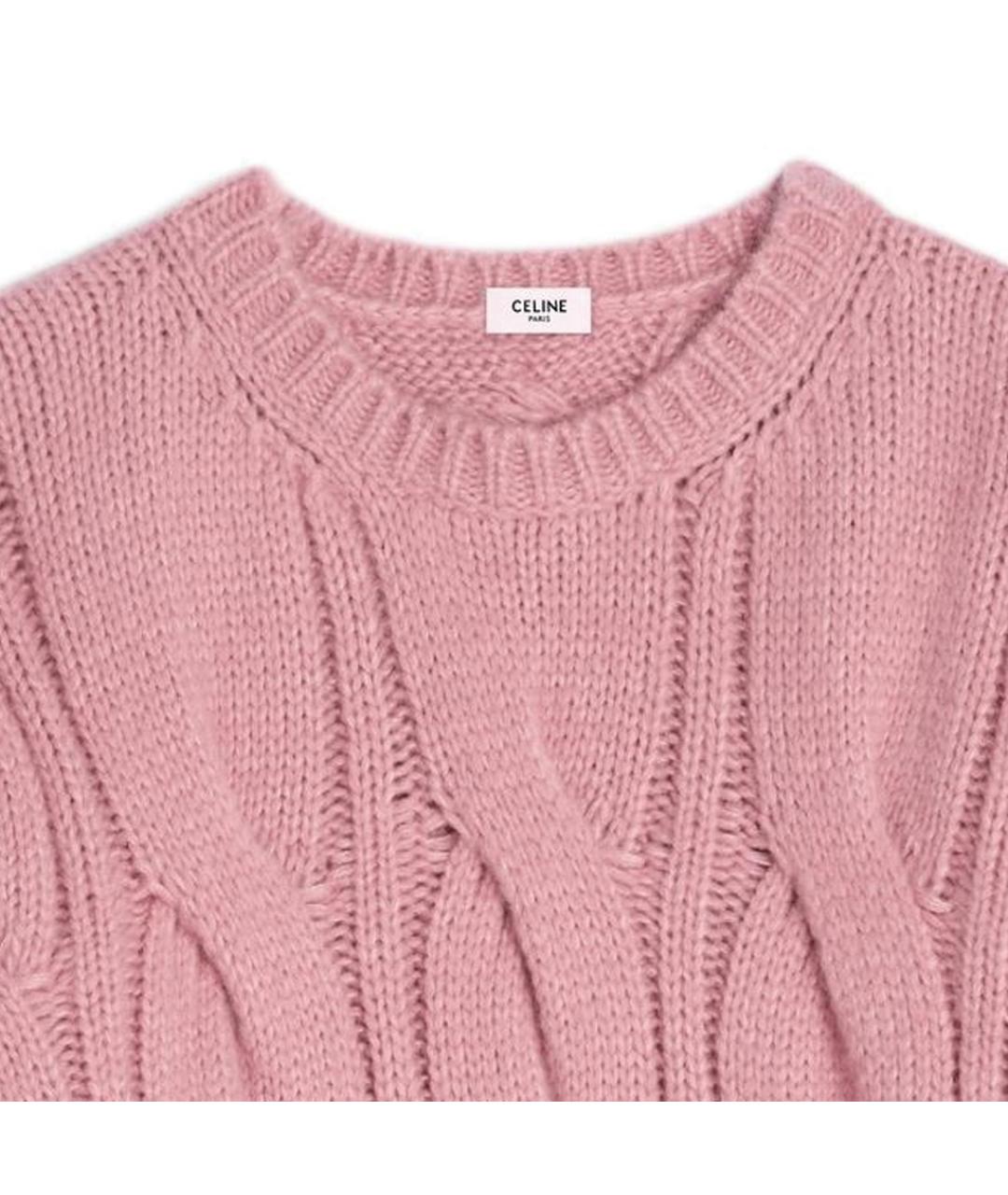 CELINE Розовый кашемировый джемпер / свитер, фото 7