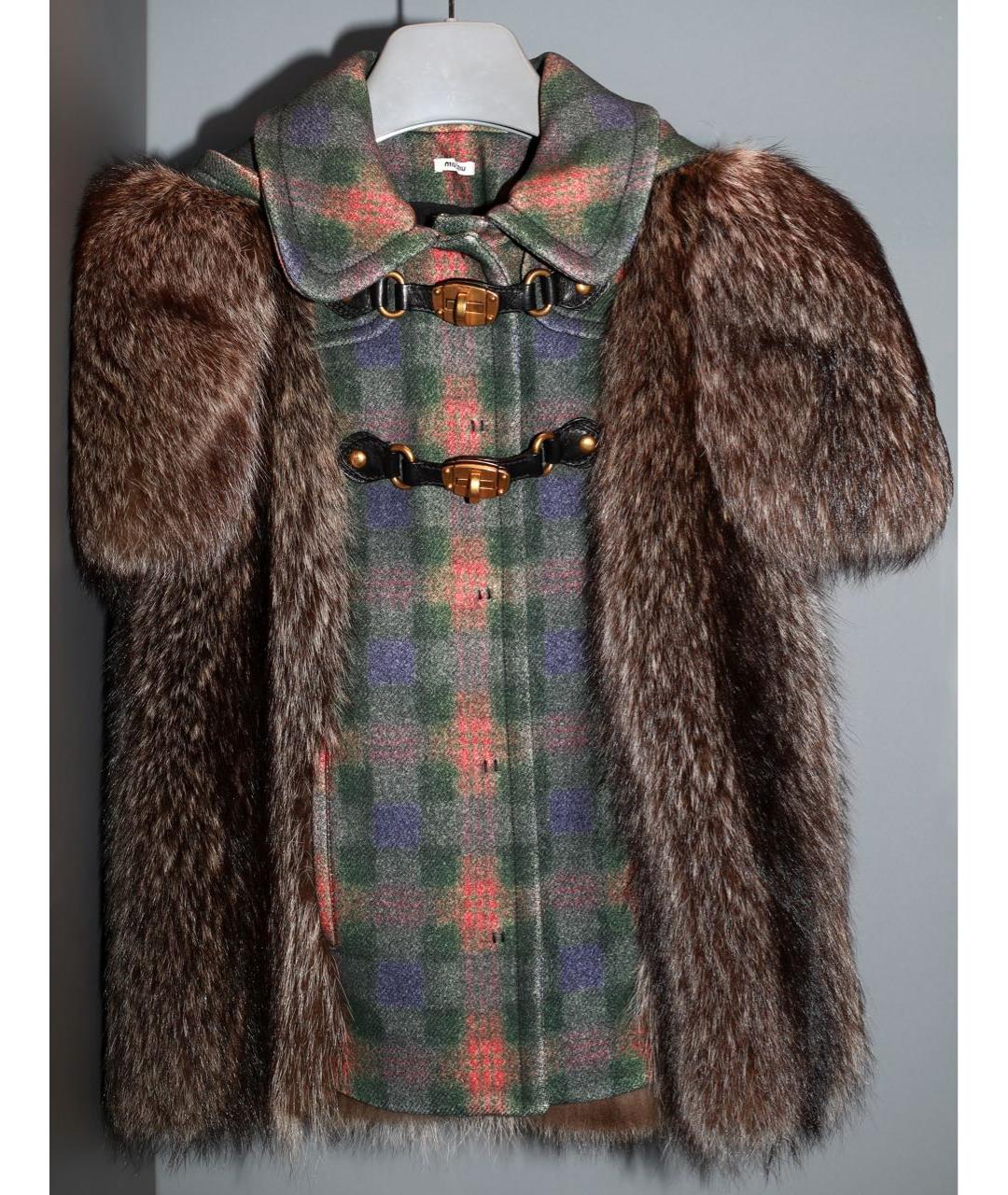 MIU MIU Мульти меховая шуба, фото 7