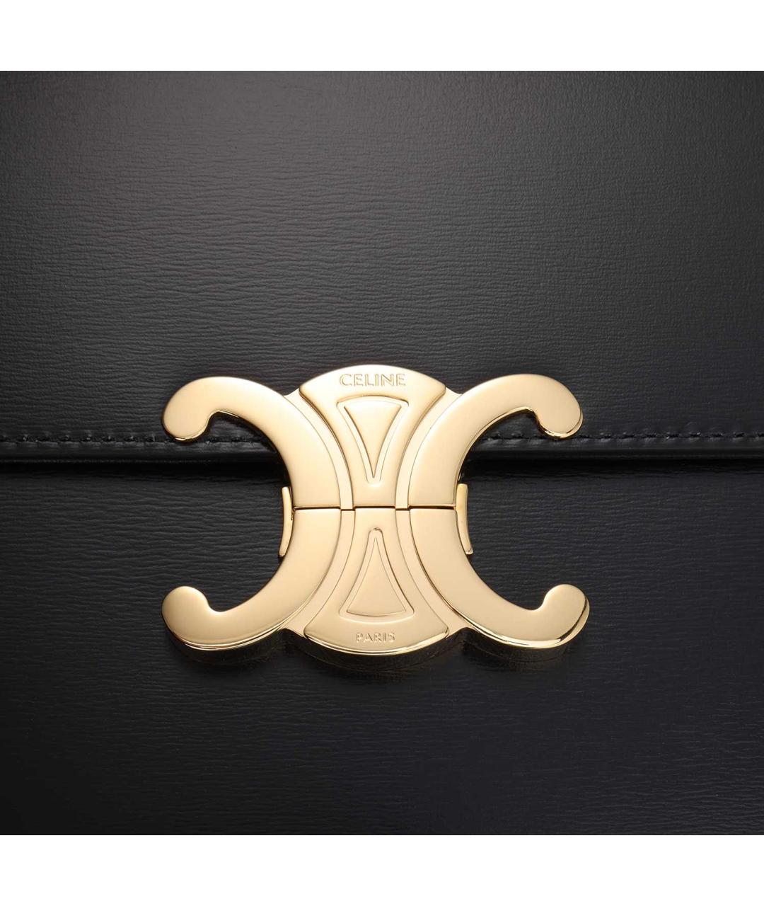 CELINE Черная кожаная сумка через плечо, фото 7