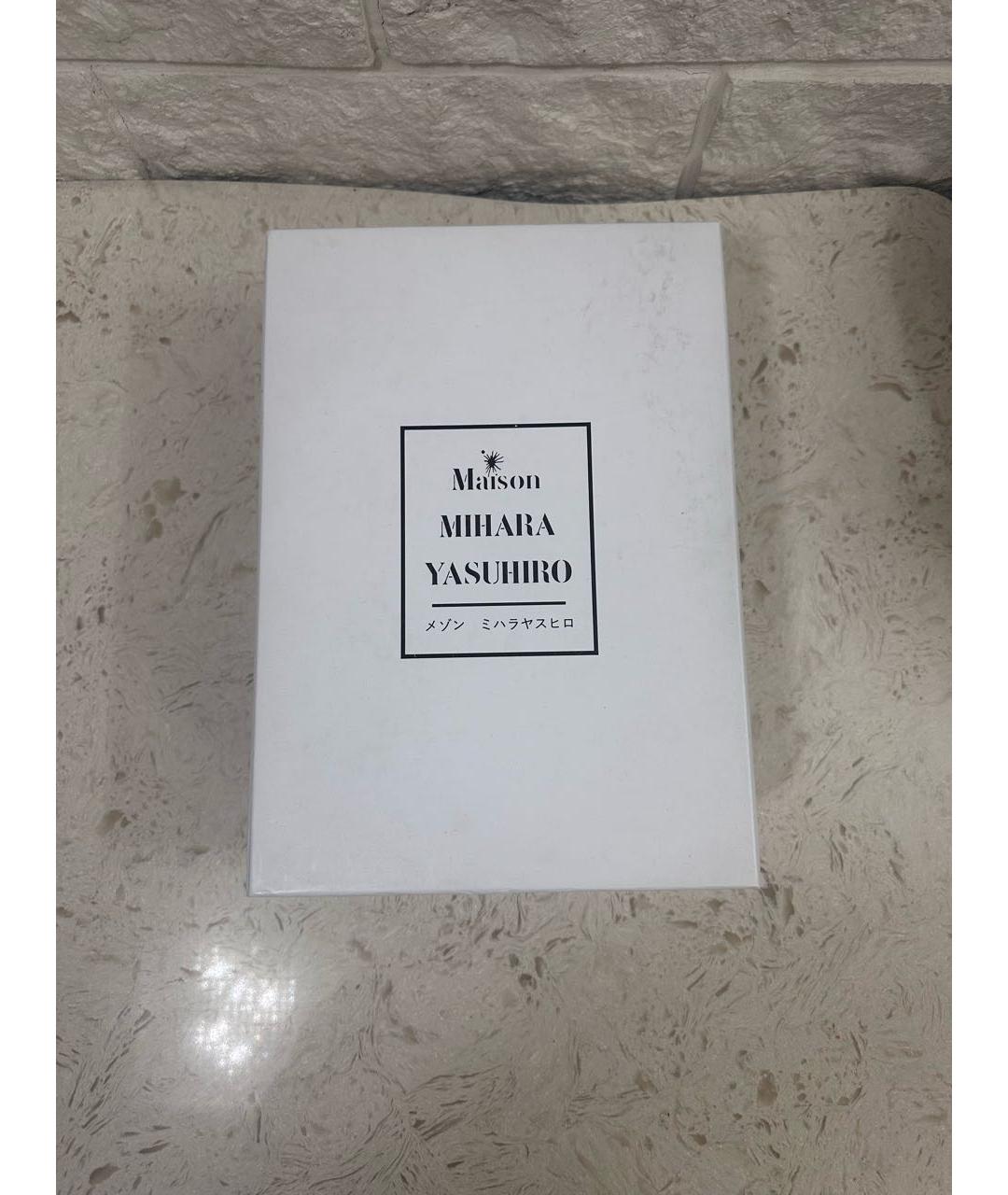 MAISON MIHARA YASUHIRO Черные текстильные кеды, фото 5