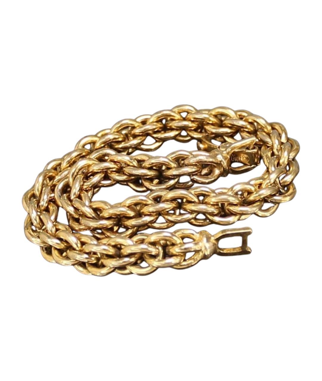 CHRISTIAN DIOR Золотой позолоченный браслет, фото 1