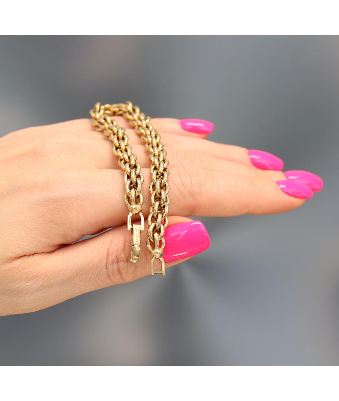 CHRISTIAN DIOR Золотой позолоченный браслет, фото 7