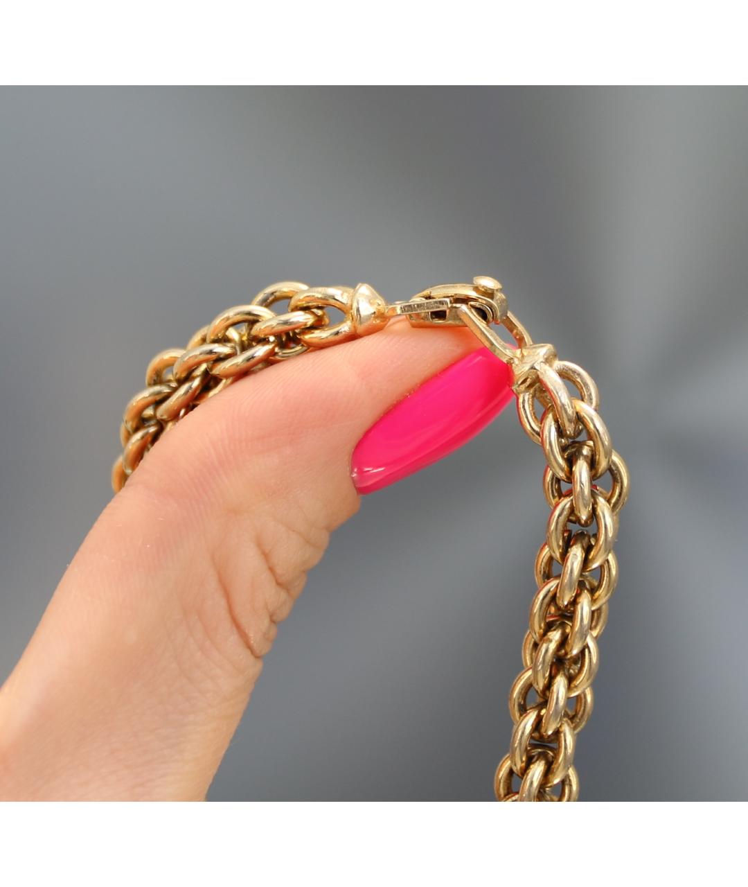 CHRISTIAN DIOR Золотой позолоченный браслет, фото 3