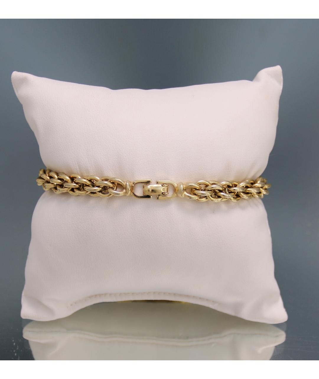 CHRISTIAN DIOR Золотой позолоченный браслет, фото 4