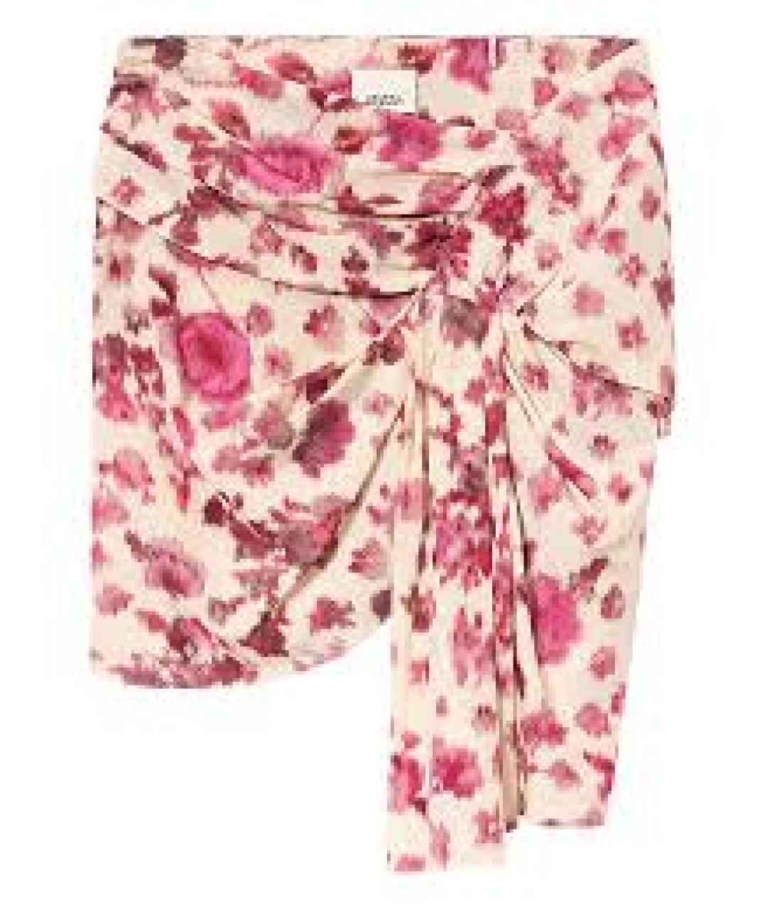 ISABEL MARANT Розовая шелковая юбка мини, фото 1