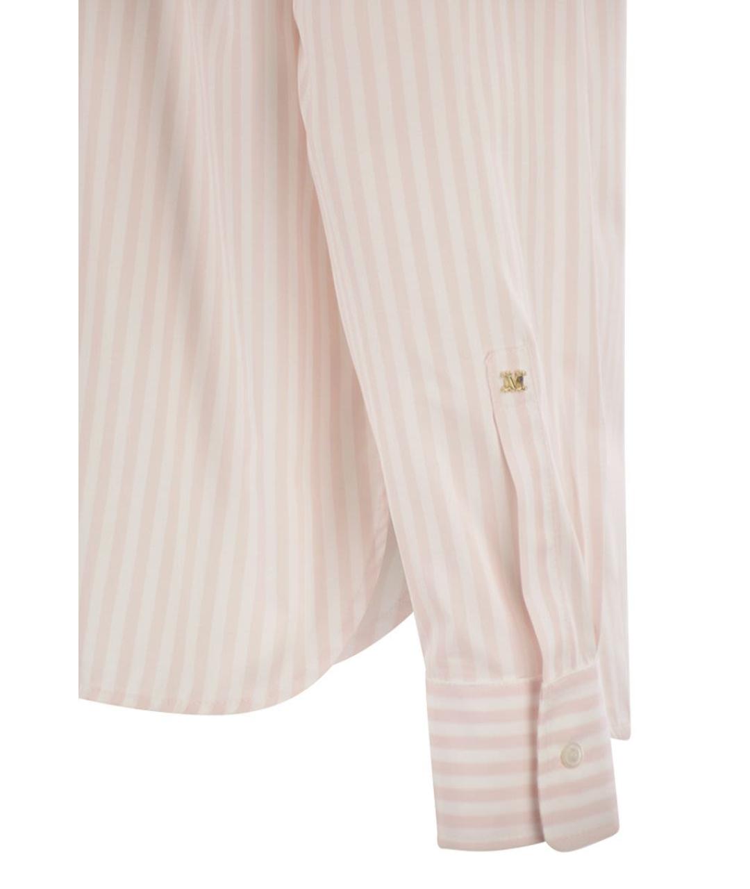 MAX MARA Розовая хлопковая рубашка, фото 4
