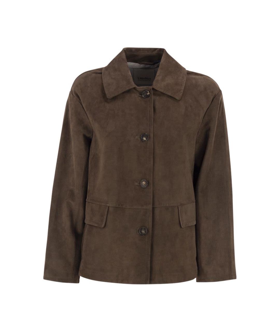 'S MAX MARA Коричневая замшевая куртка, фото 1