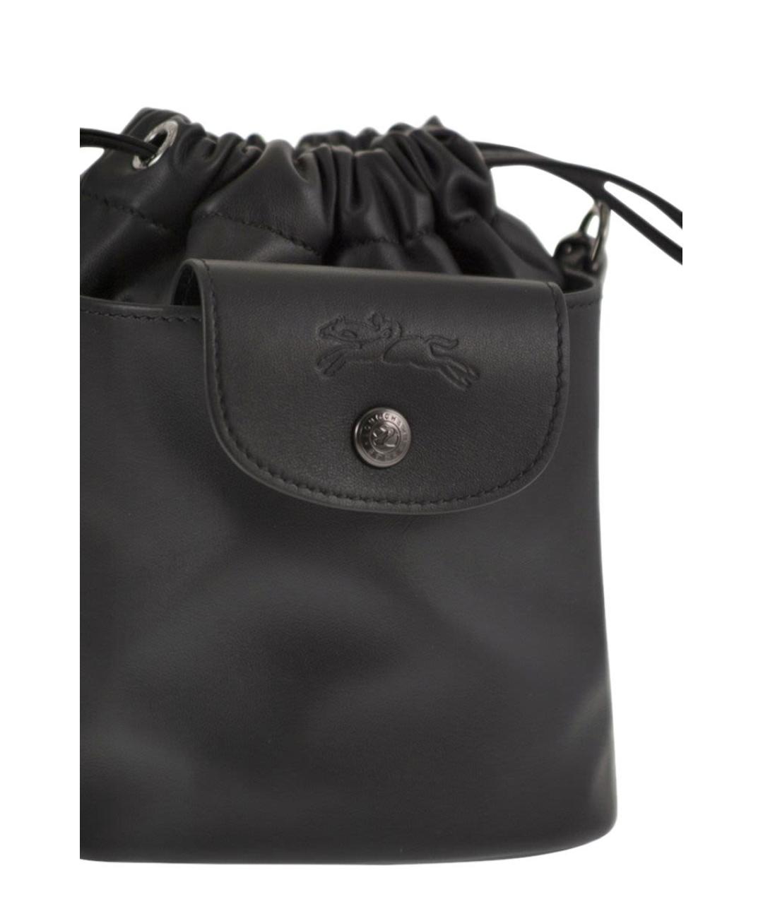 LONGCHAMP Черная синтетическая сумка через плечо, фото 5