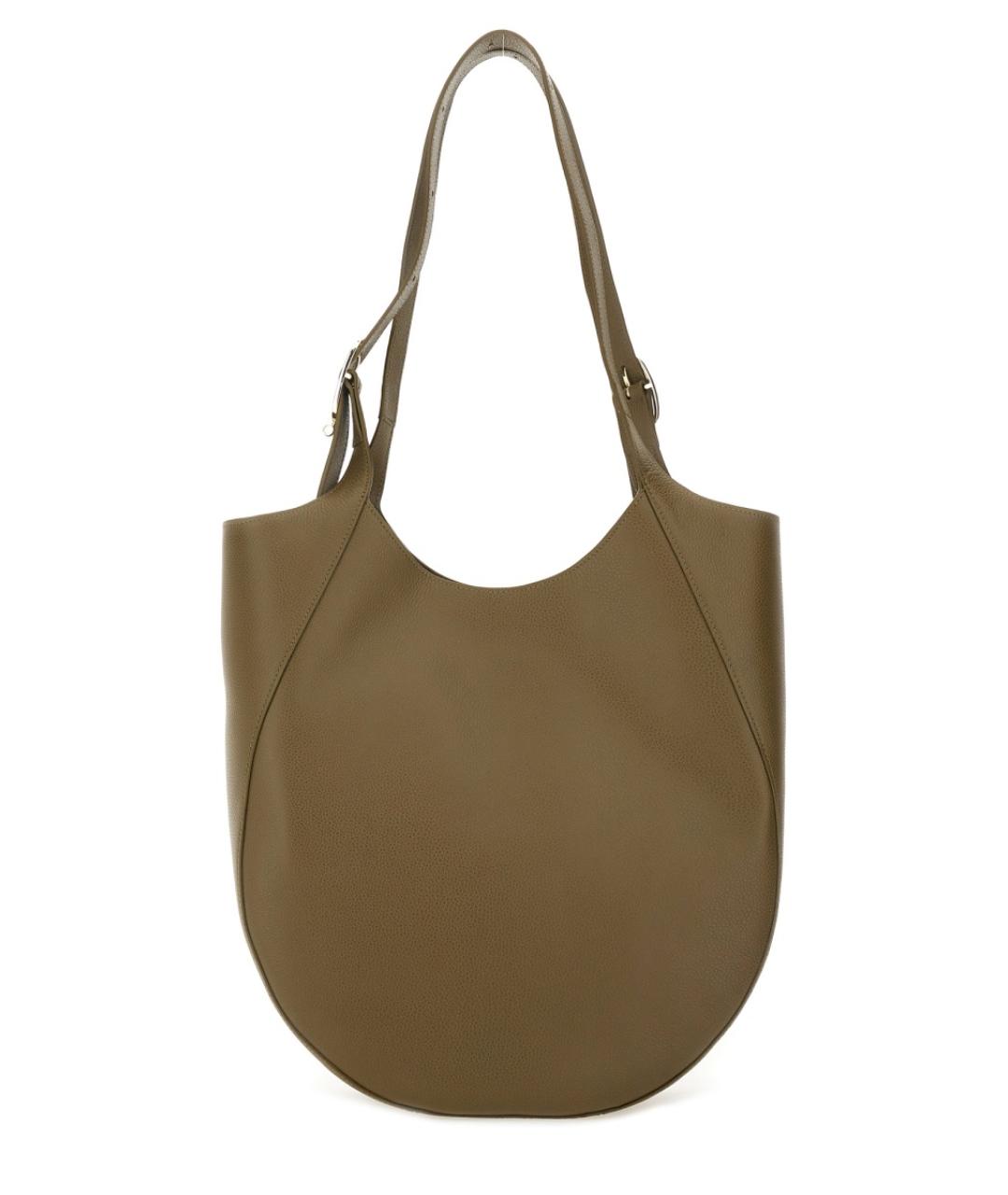 LONGCHAMP Коричневая кожаная сумка тоут, фото 1