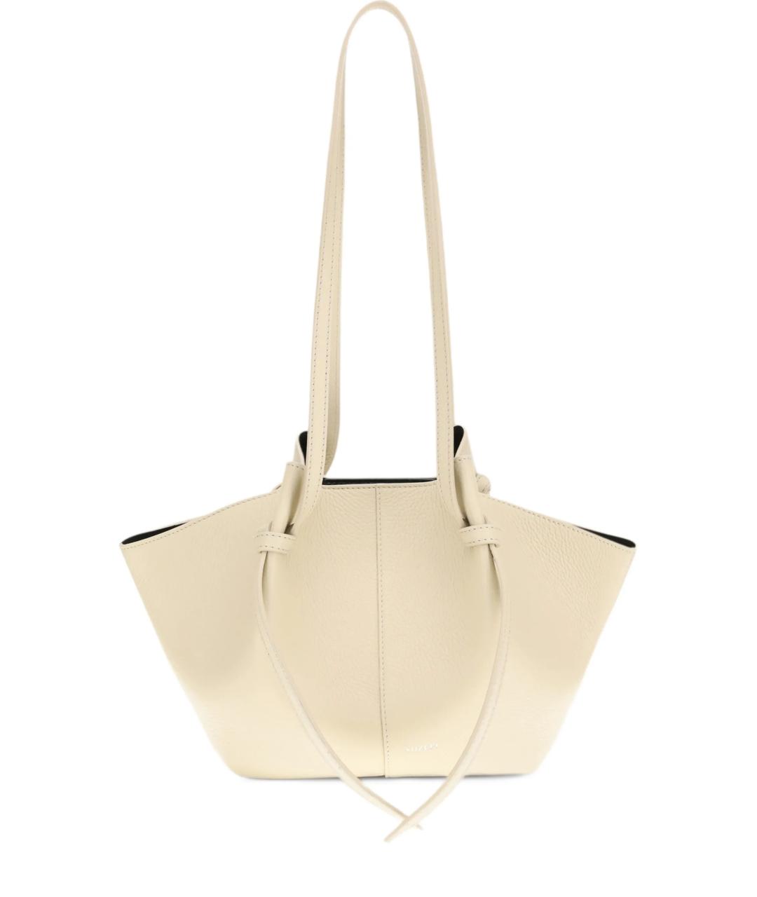 YUZEFI Белая кожаная сумка через плечо, фото 1