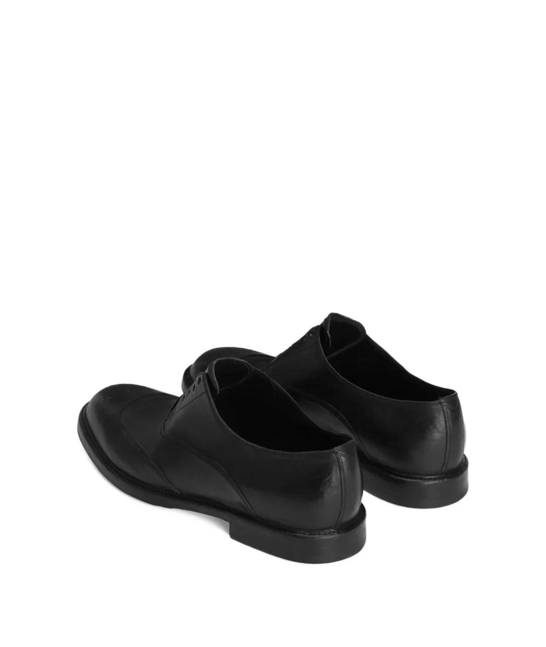 DOLCE&GABBANA Черные кожаные туфли, фото 3