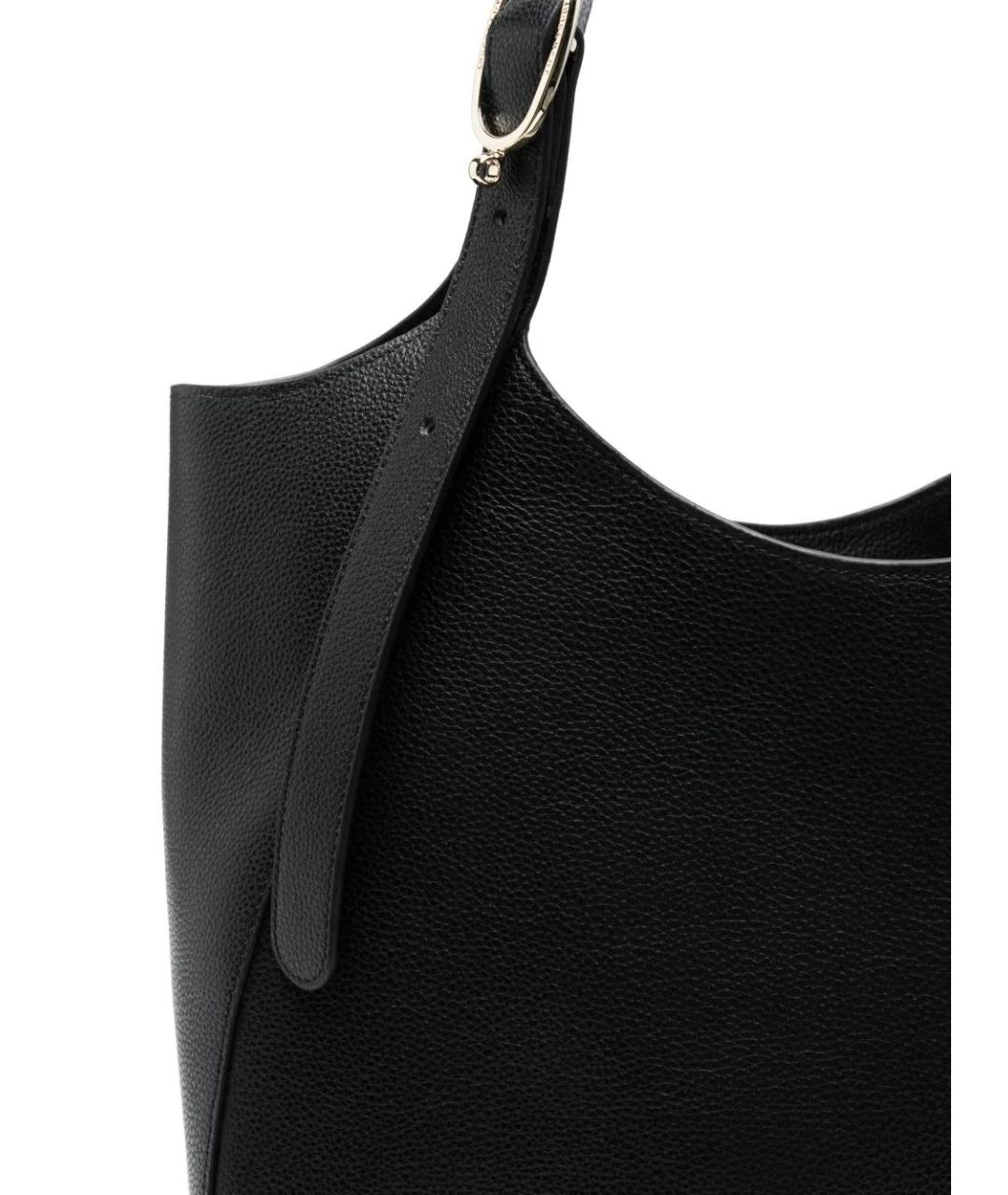 LONGCHAMP Черная кожаная сумка тоут, фото 4