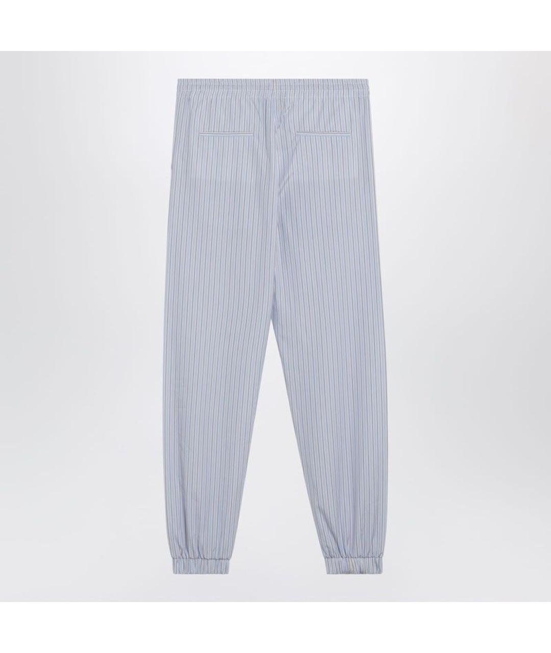 THE ATTICO Голубые хлопковые брюки узкие, фото 2