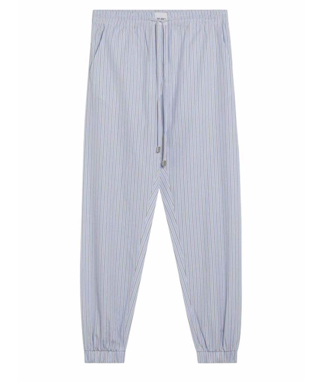 THE ATTICO Голубые хлопковые брюки узкие, фото 1