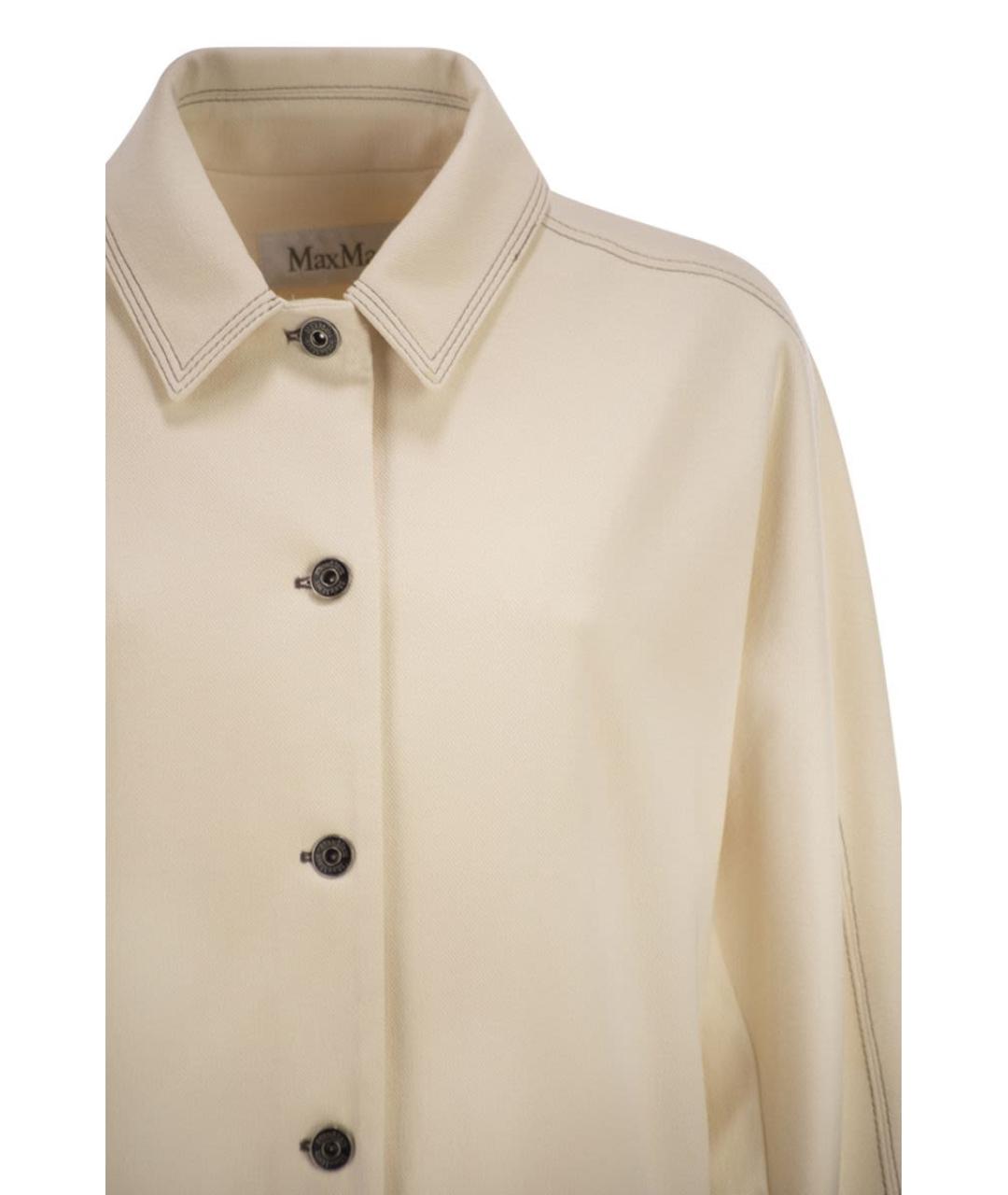MAX MARA Белая хлопковая куртка, фото 4