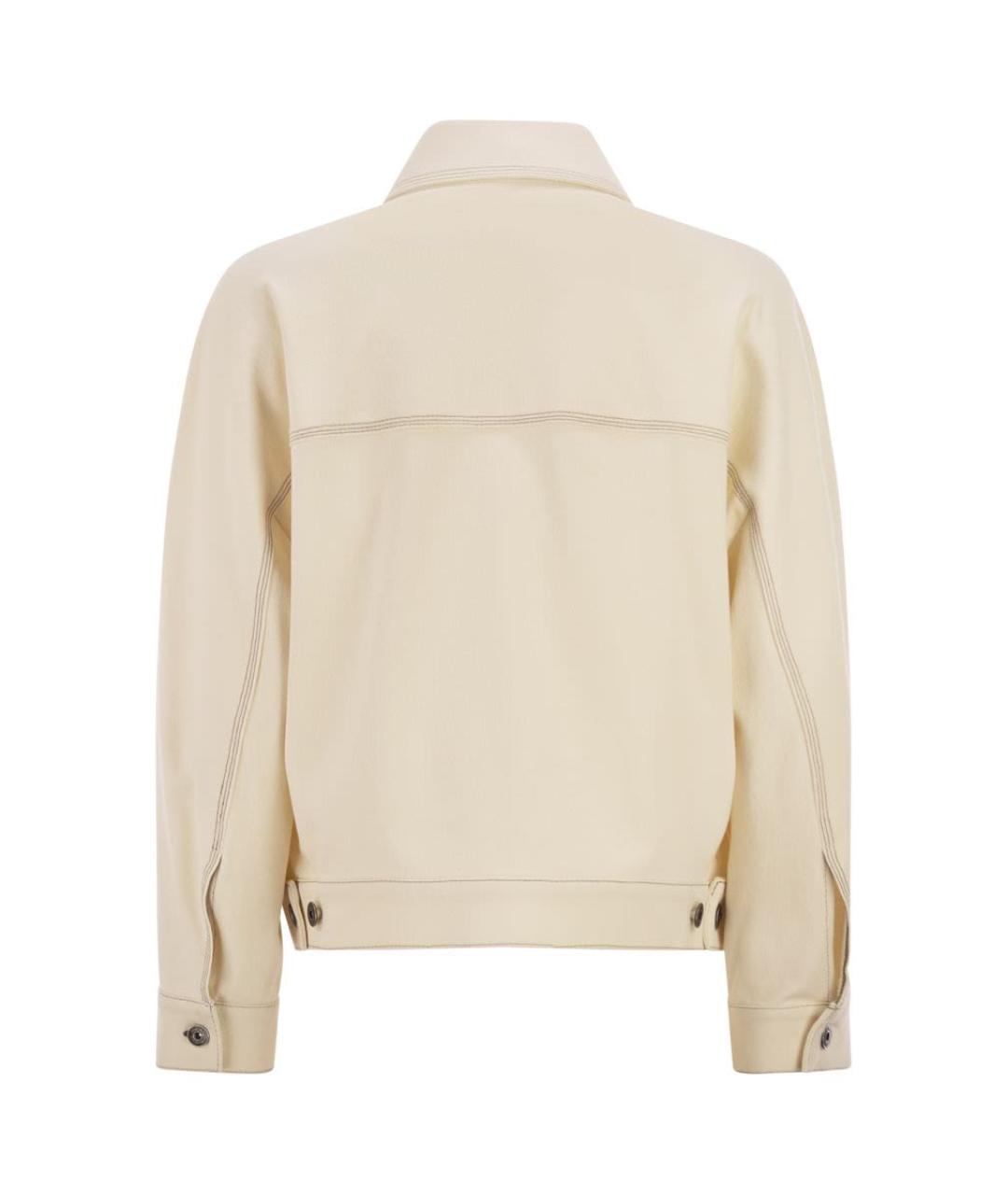 MAX MARA Белая хлопковая куртка, фото 2