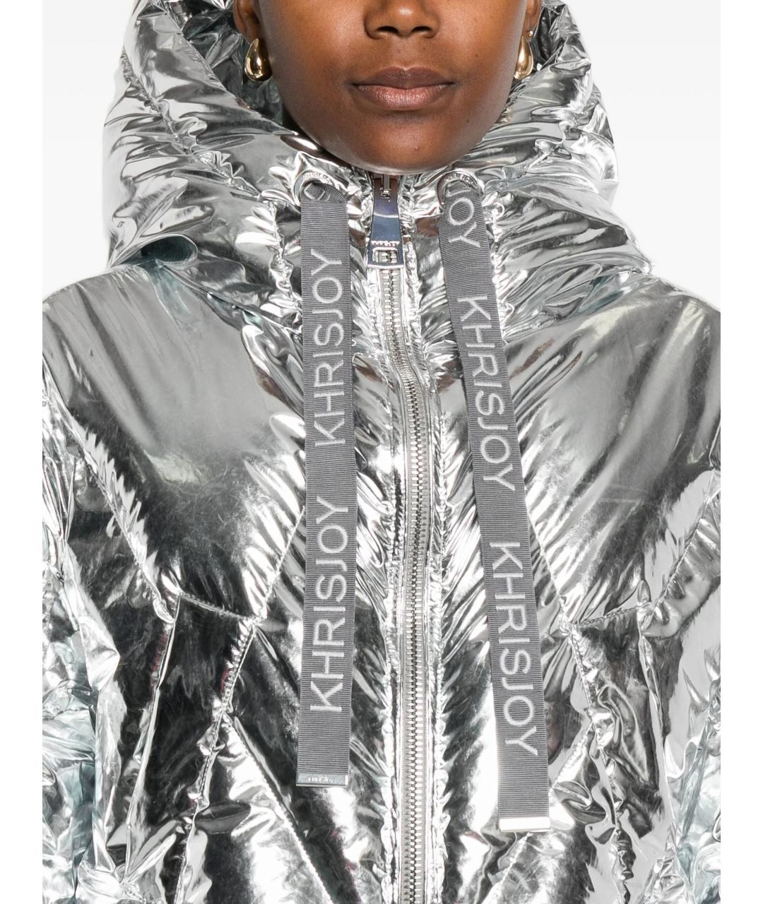 KHRISJOY Серебрянный полиэстеровый пуховик, фото 5