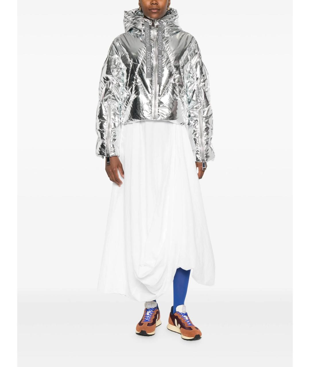 KHRISJOY Серебрянный полиэстеровый пуховик, фото 2