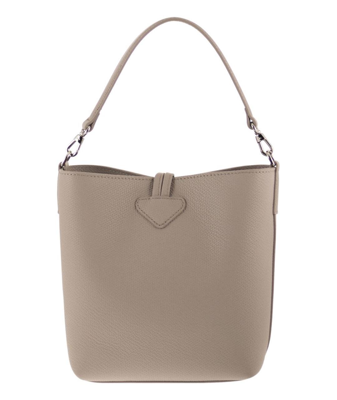 LONGCHAMP Бежевая кожаная сумка через плечо, фото 2