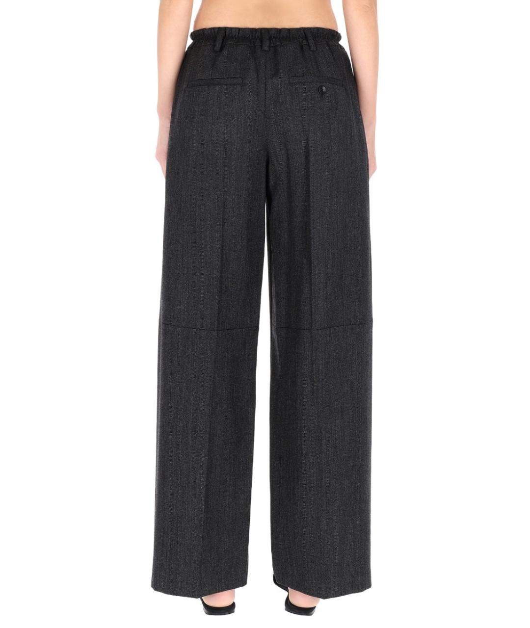 ALEXANDER WANG Черные шерстяные прямые брюки, фото 5